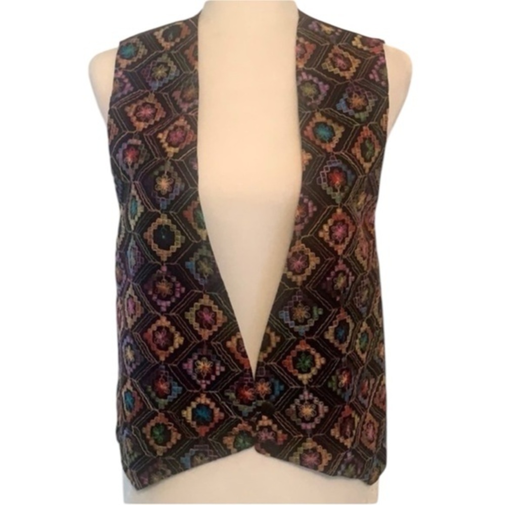 Santa Fe Duds vintage embroidered western vest one size fits all